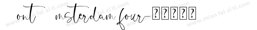 Font Amsterdam four字体转换